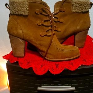 Ugg heeled fur boots